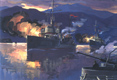 Корабли Тихоокеанского флота ведут огонь. Сахалин. 1945 г.